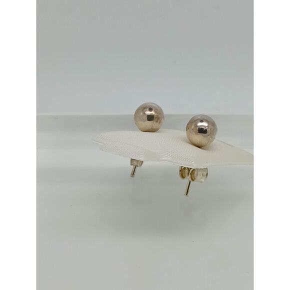 Vintage 925 Sterling Silver Ball Stud Earrings 6mm - Picture 2 of 5